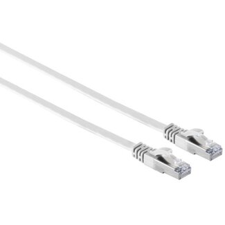 S-Impuls UFTP CAT7 Flaches Netzwerkkabel | PVC | Weiß | 2 Meter