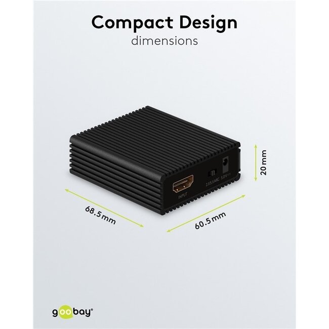 Goobay HDMI Audio Extractor mit ARC | 2.1, 5.1 & ARC | HDMI 2.0 (4K 60Hz)