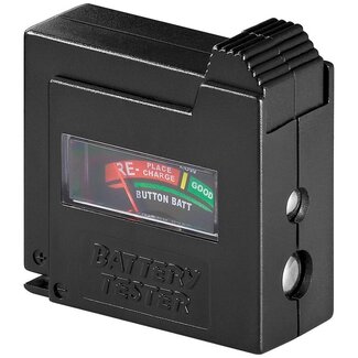 Goobay Goobay Batterietester für AA-, AAA-, C-, D-, 9V- und Knopfzellenbatterien
