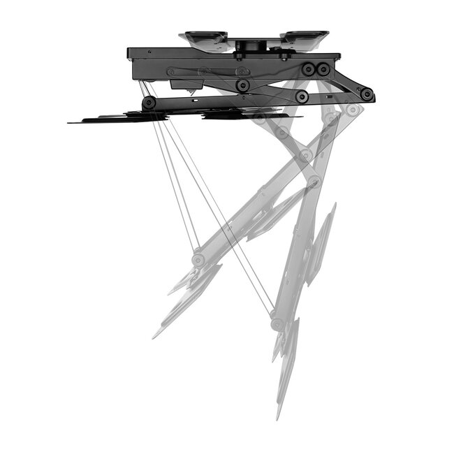 My Wall TV-Deckenhalterung | bis 65 Zoll | motorisiert | klapp- und drehbar | App & Fernbedienung | schwarz