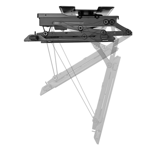 My Wall TV-Deckenhalterung | bis 75 Zoll | motorisiert | klapp- und drehbar | App & Fernbedienung | schwarz