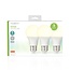 Nedis LED-Lampen Set | 3 Stück | Warmweiß | E27 | A60 | 8W