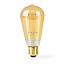 Nedis LED-Filamentlampe | Extra Warmweiß | Dimmbar | E27 | ST64 | 4,9W
