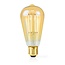 Nedis LED-Filamentlampe | Extra Warmweiß | Dimmbar | E27 | ST64 | 4,9W
