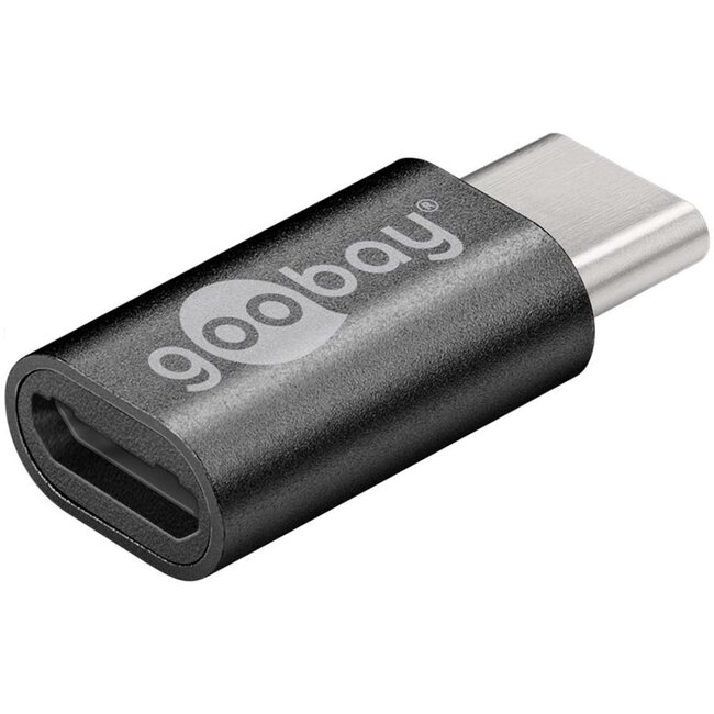 Goobay USB-C (m) auf Micro USB (w) Adapter | USB 2.0 | 10W | Schwarz