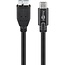 Goobay Micro USB-auf USB-C Kabel | USB 3.0 5 Gbps | 15W | Schwarz | 1 Meter