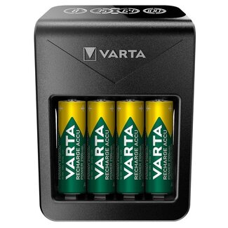 Varta Varta LCD Steckerladegerät + Batterieladegerät | AA/AAA/E | inkl. 4x AA | 2100 mAh