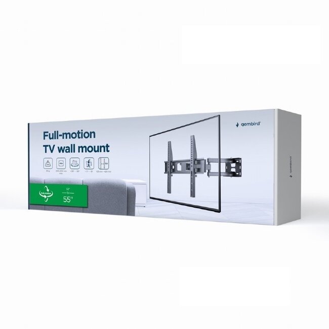 Gembird TV-Wandhalterung | bis 55 Zoll | Full Motion | Einarmig
