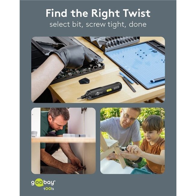 Goobay Elektrische Schraubendrehersatz | 25 Bits