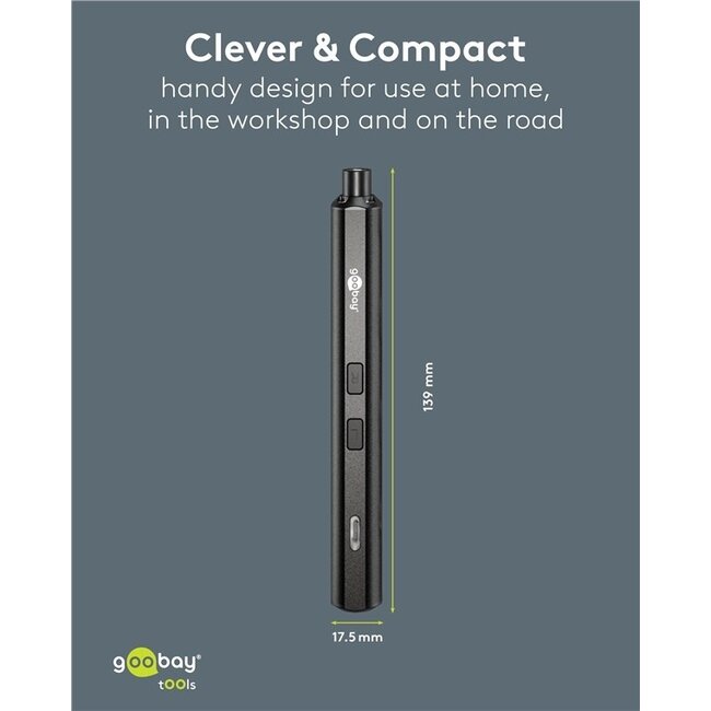 Goobay Elektrische Präzisions-Schraubendrehersatz | 20 Bits