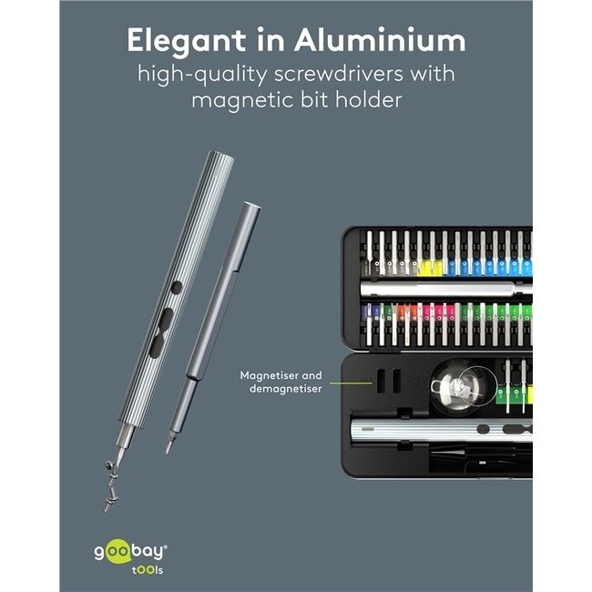 Goobay Elektrische Präzisions-Schraubendrehersatz | 50 Bits