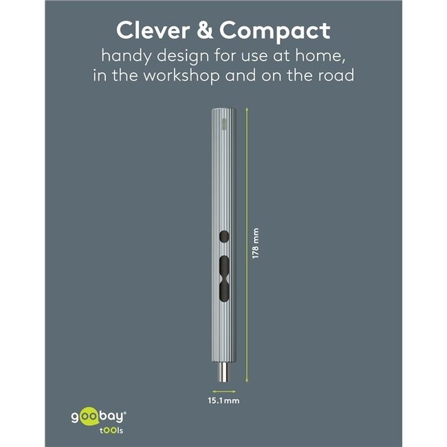 Goobay Elektrische Präzisions-Schraubendrehersatz | 50 Bits