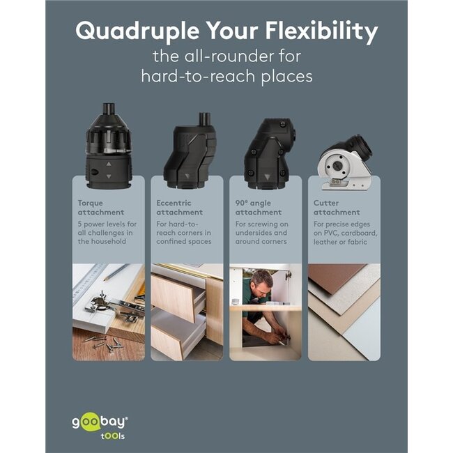 Goobay Elektrische Schraubendrehersatz | 35-teilig