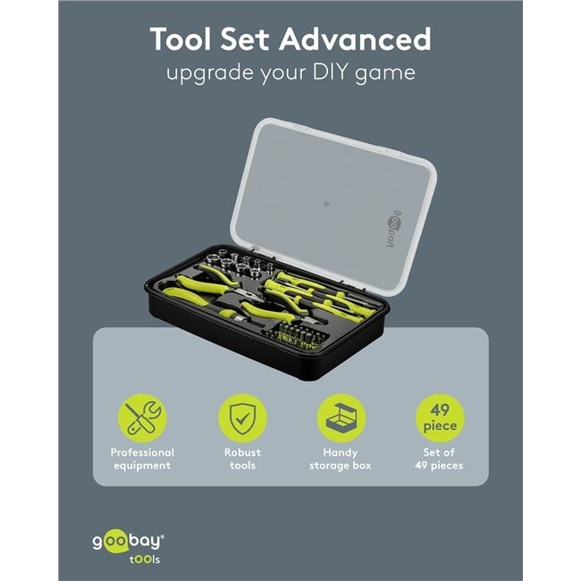Goobay 49-teiliges umfangreiches Werkzeugset
