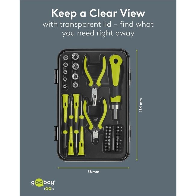 Goobay 49-teiliges umfangreiches Werkzeugset