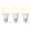 Nedis LED-Lampen Set | 3 Stück | Warmweiß | E27 | A60 | 4,9W