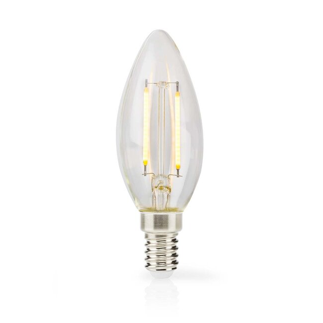 Nedis LED-Filamentlampe | Warmweiß | E14 | C35 | 2,2W | Energieklasse A