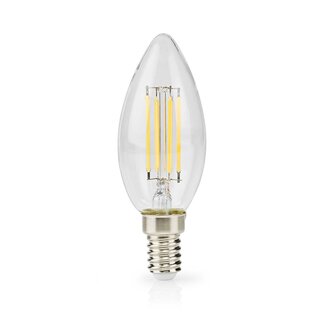 Nedis Nedis LED-Glühfadenlampe | Warmweiß | Dimmbar | E14 | C35 | 4,5W