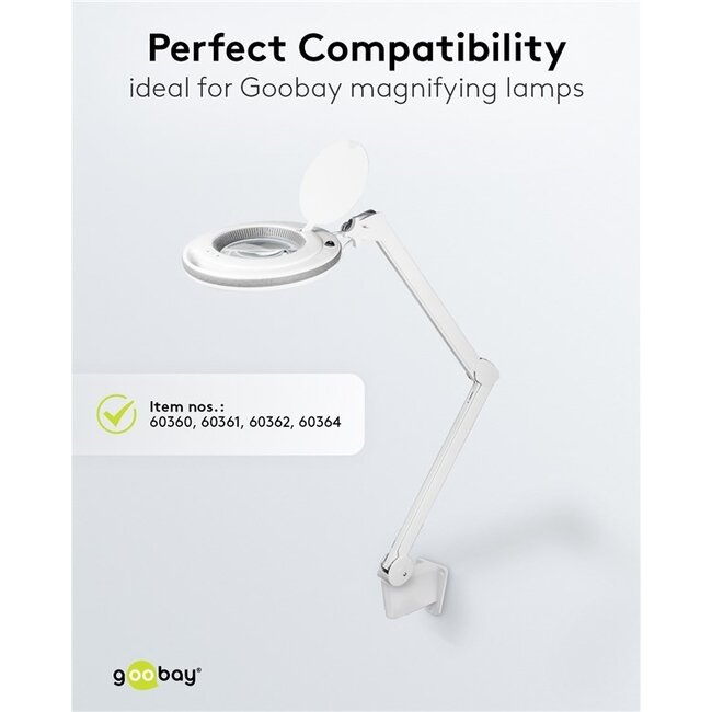 Goobay Wandhalterung für Lupenlampe | Weiß