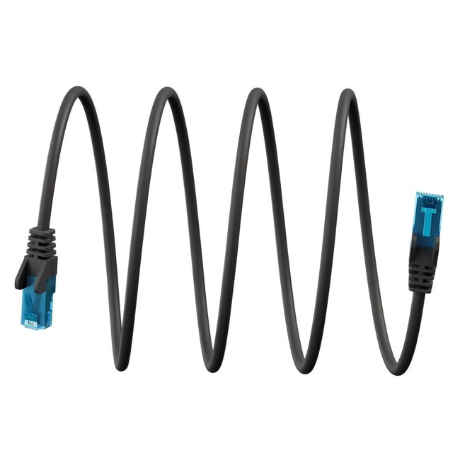 UTP CAT6a flexibles Netzwerkkabel | TPE LSZH | Schwarz | 1 Meter