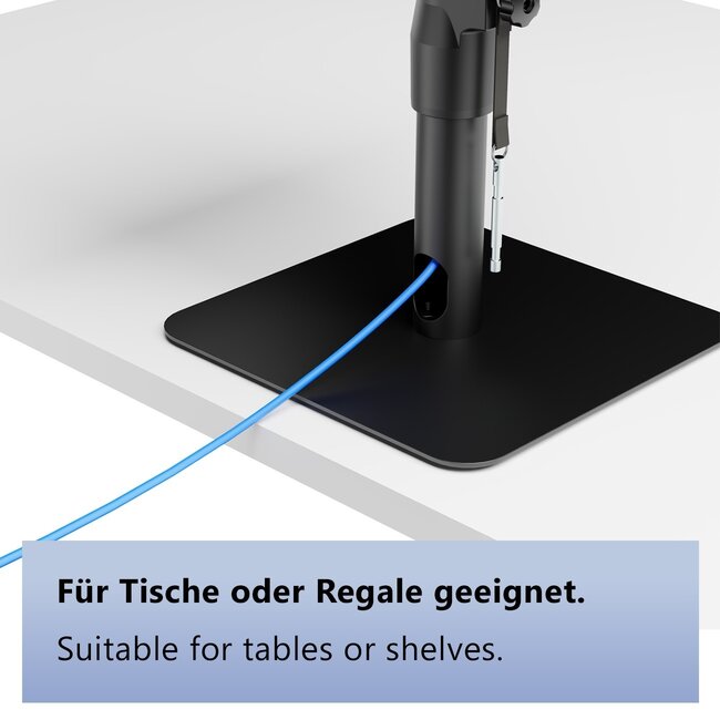 My Wall Lautsprecher-Schreibtischständer Set | 30 x 23 cm | bis 30 kg | Schwarz
