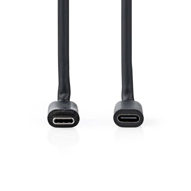 USB-C Verlängerungskabel | USB 3.0 5 Gbps | PD 60W | 4K 60Hz | Schwarz | 1 Meter