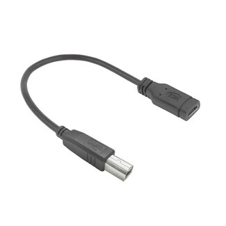 ACT USB-C (w) auf USB-B (m) Adapter | USB 2.0 | Schwarz | 0,20 m