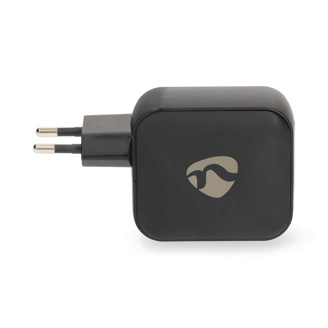 Nedis USB-Ladegerät | 2x USB-C PD & 1x USB-A QC | GaN | 100W | Schwarz