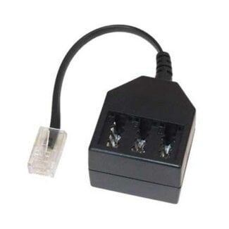 S-Impuls RJ45 - 2x TAE-N + 1x TAE-F Adapter | 4-adrig (8P4C) | 0,20 m
