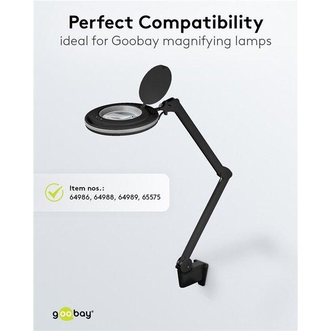 Goobay Wandhalterung für Lupenlampe | Schwarz