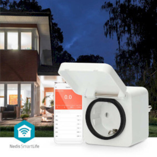 SmartLife WLAN-Steckdose | IP44 | 3680 W | Schutzkontakt | -25 - 55 °C | Android™ / iOS | Grau/Weiß | 1 Stück