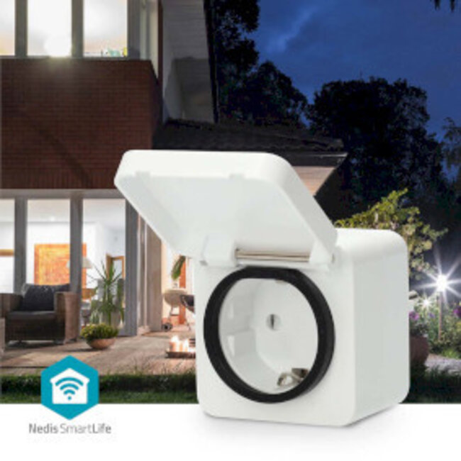 SmartLife WLAN-Steckdose | IP44 | 3680 W | Schutzkontakt | -25 - 55 °C | Android™ / iOS | Grau/Weiß | 1 Stück