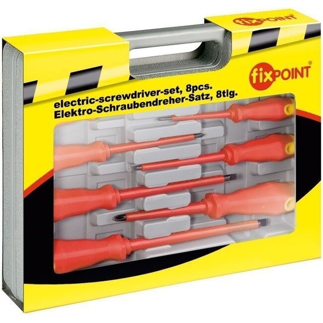 Fixpoint 8-teiliges Schraubendreher-Set für Elektriker