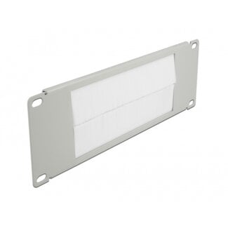 DeLOCK 10 Zoll Durchführungsplatte mit Bürste | 2U | Grau