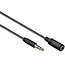 3,5mm Stereo Audio Verlängerungskabel Slim Schwarz - 1 Meter
