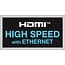Mini HDMI-auf-HDMI Kabel - 90° Winkel Links - Version 1.4 (4K 30Hz) - 1 Meter