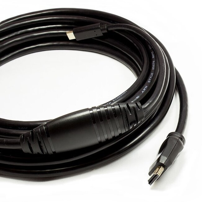 USB-C zu HDMI 4K 60Hz Aktives Kabel Schwarz - 5 Meter