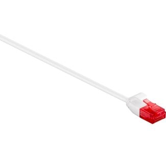 Goobay U/UTP CAT6 Gigabit Slimline Netzwerkkabel Weiß - 3 Meter