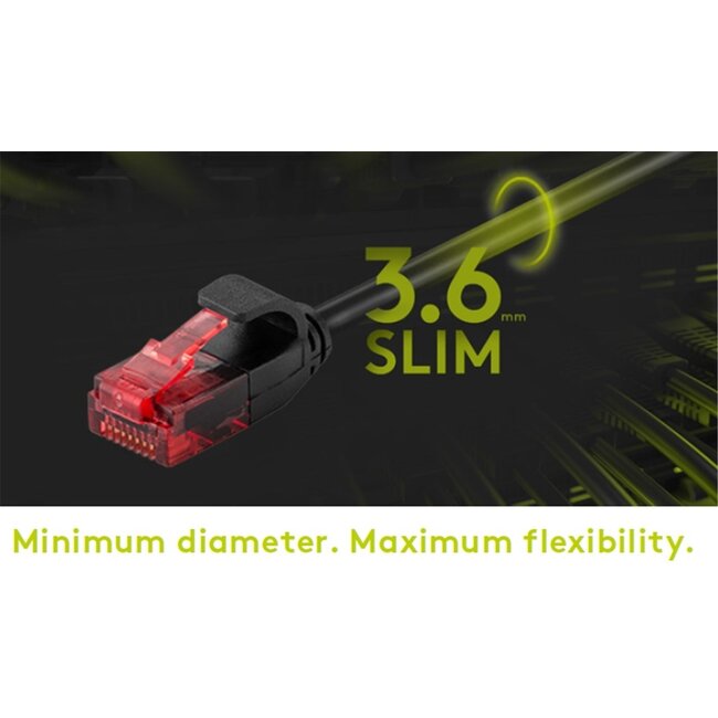 U/UTP CAT6 Gigabit Slimline Netzwerkkabel Weiß - 3 Meter