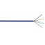 U/UTP CAT6a 10-Gigabit Netzwerkkabel mit Massivleitern - AWG23 - LSZH / Blau - 50 Meter