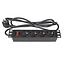 10'' Steckdosenleiste - CEE 7/7 - 4x CEE 7/3 - mit Schalter / Schwarz - 1,8 m
