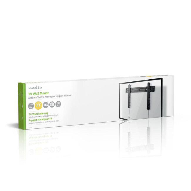 Nedis Premium Ultra-Slim Wandhalterung für Bildschirme bis 70 Zoll / Fest