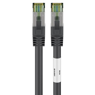 Goobay Premium S/FTP CAT8.1 40-Gigabit Netzwerkkabel / Schwarz - LSZH - 1 Meter