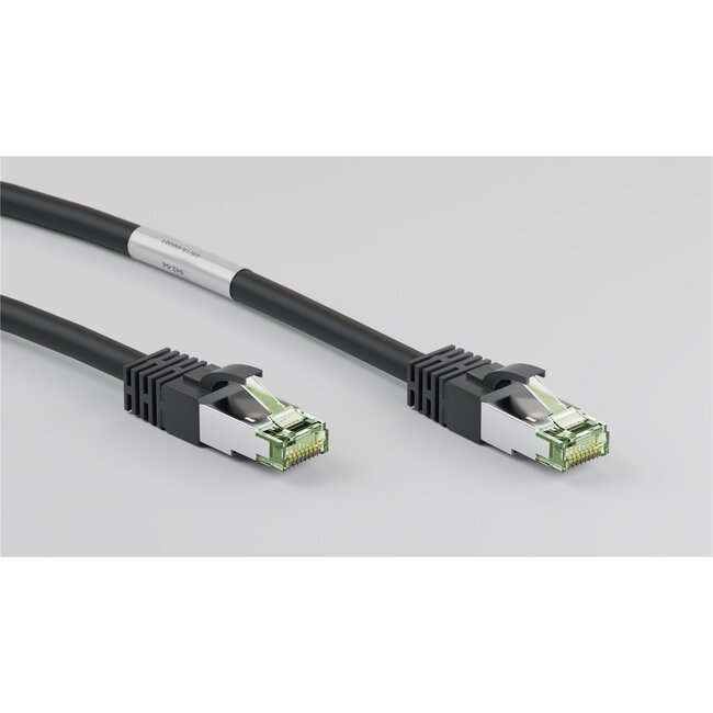 Premium S/FTP CAT8.1 40-Gigabit Netzwerkkabel / Schwarz - LSZH - 1 Meter