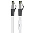 Premium S/FTP CAT8.1 40-Gigabit Netzwerkkabel Weiß LSZH 0,25m