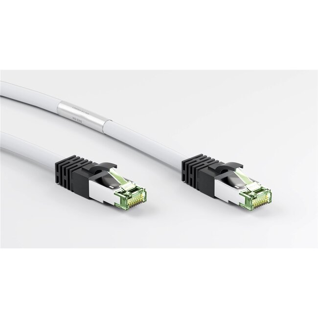 Premium S/FTP CAT8.1 40-Gigabit Netzwerkkabel Weiß LSZH 0,25m