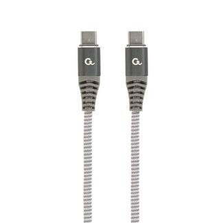 Cablexpert Cablexpert Premium USB-C auf USB-C Kabel mit E-Marker Chip - USB 2.0 - bis 20V/5A - Nylon - 1,5 Meter
