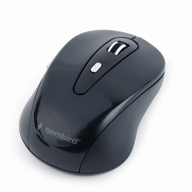 Gembird Kabellose USB-Maus mit 6 Tasten - 800-1600 DPI / Schwarz