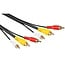 5m vergoldes Cinch Audio-Video Kabel