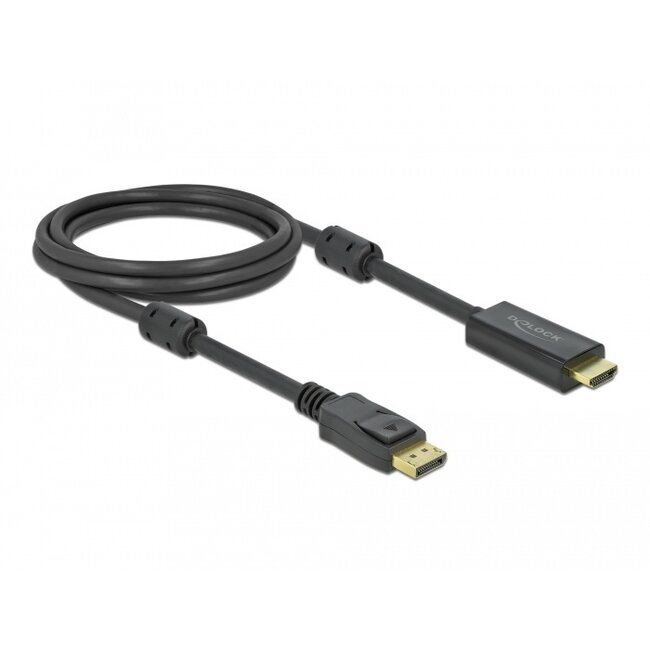 Delock Aktives DisplayPort 1.2 zu HDMI Kabel 4K 60 Hz 2 m